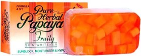 Pure Herbal Papaya Fruity Skin Whitening Soap  (135 g)