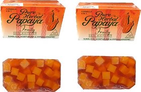 Pure Herbal Papaya Formula Soap For Fairness Skin Made In Philippines  (2 x 67.5 g)