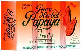 PURE HERBAL PAPAYA SOAP 4IN1 (FRUITY SKIN WHITENER)  (100 g)