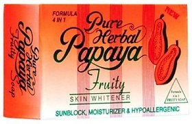 Pure HERBAL PAPAYA FRUITY 4 IN 1 SKIN WHITENING SOAP