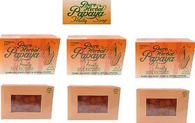 Pure Herbal Papaya Soap For Anti pimple(pack Of 3)  (3 x 135 g)