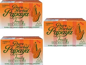 Pure Herbal Papaya Fruity Soap FOr Anti Winkle (PAck Of 3)