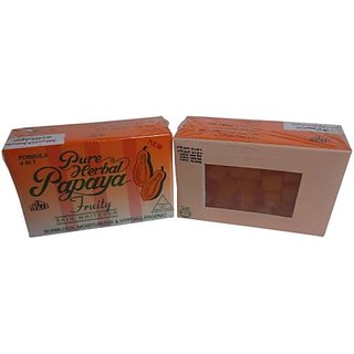                       Pure Herbal Papaya Fruity Soap 4 In 1 Skin Whitening Soap                                              