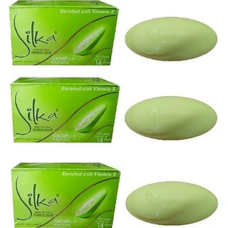                       SILKA Vitamin E Enriched Soap For Skin Brightening  (135 g) 3PC                                              