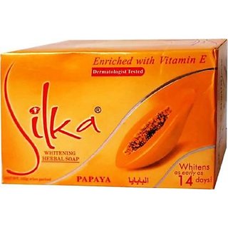 SILKA Papaya With Herbal Skin Whitening Soap SILKA Papaya With Herbal Skin Whitening Soap