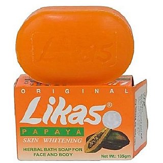                       Likas Papaya Herbal Soap For Clearer And Fine Skin Complexion(135gm)                                              