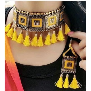 Buy Elite Latest Design Yellow Choker 