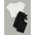 Westchic Women's Black Pajama & White Round Neck Top Combo