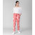 Westchic Women's Red Straip Pajama & White Top Combo