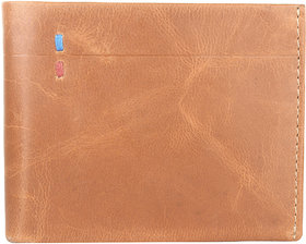 DAANKIE Men Brown Pure Leather RFID Wallet 4 Card Slot 2 Note Compartment