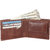 DAANKIE Men Brown Original Leather RFID Wallet 3 Card Slot 2 Note Compartment