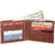 DAANKIE Men Brown Genuine Leather RFID Wallet 6 Card Slot 2 Note Compartment
