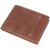 DAANKIE Men Brown Genuine Leather RFID Wallet 8 Card Slot 2 Note Compartment