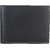 DAANKIE Men Black Genuine Leather RFID Wallet 8 Card Slot 2 Note Compartment