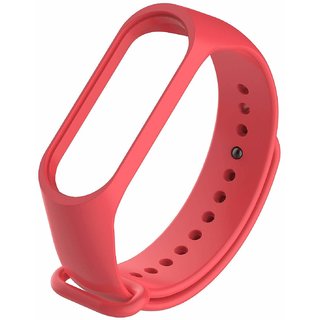 GADGETWORLD Luxury Silicon Strap for Redmi Band 3 (Red)