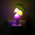Stylopunk  Electric White Plastic Mushroom Shape Night Lamp With Bulb Attached (12 cm x 4 cm x 4 cm) - Set Of 4 (NTLP)