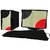Dust Cover set for Computer and 20 Inch LED LCD Monitor PC Assorted (Red, Black)