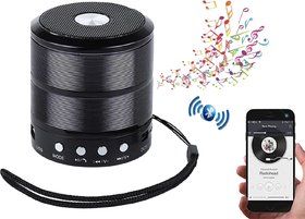 Stylopunk WS-887 Portable Bluetooth Stereo Speaker with Alarm Clock,Aux, FM, SD Card, In-built Mic  USB
