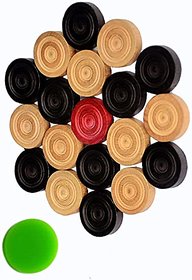 Wood Carrom Coin With 1 Striker Board Game