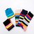 Rayyans (Pack Of 8 Pairs) Yajie Premium Imported Ladies Stripes Toe Socks Free Size (Color And Design May Differ)