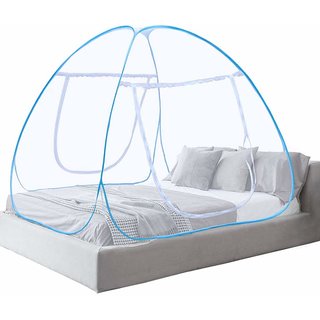                       Alciono Foldable Double Bed King Size Mosquito Net - Blue                                              