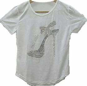 Women's Casual Short Sleeve top White (Size - S)