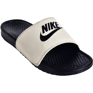 nike slippers white colour