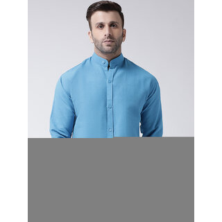                       Riag Men's Blue Regular Fit 100% Cotton Casual Shirts                                              