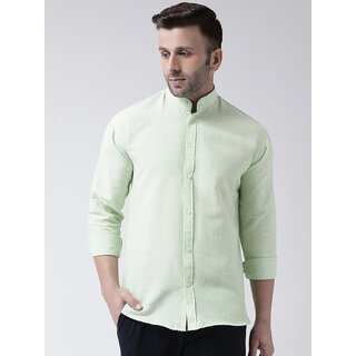                       Riag Men's Green Regular Fit 100% Cotton Casual Shirts                                              