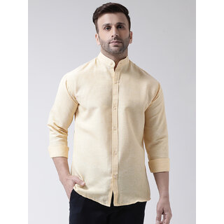                       Riag Men's Beige Regular Fit 100% Cotton Casual Shirts                                              