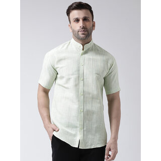                       Riag Men's Green Regular Fit 100% Cotton Casual Shirts                                              