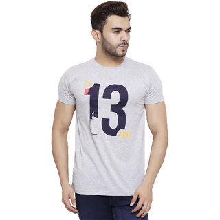 Zete021 Grey 13 No. Printed T Shirt For Men