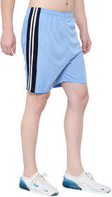 Zonecart Men's Light Weight Honeycomb Polyester Sports Shorts (Pack of 1, Sky)
