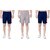 Zonecart Men's Light Weight Honeycomb Polyester Sports Shorts (Pack of 3, Grey Royal Royal)