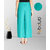 Fabclub Women's Heavy Rayon Solid Plain Free Size Palazzo (Turquoise)