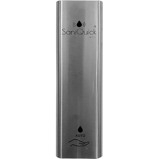 SaniQuick Mini Automatic Hand Sanitizer Dispenser - 1L  Wall Mounted  1000 Dispenses  Stainless Steel Body