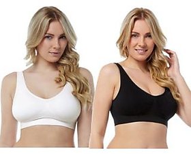combo pack of 2 ladies air bra slim lift sport bra no straps no clips