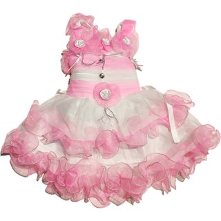                       White Pink Frock for Baby Girl                                              