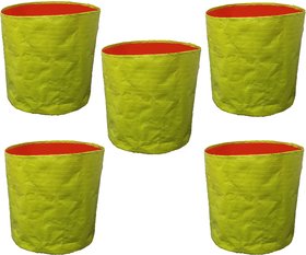 Connifer Terrace Gardening HDPE Green Grow Bag (12 X 12) - (Pack of 5) 220 GSM  5 Year Durability for Fruits  Veget