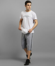 Ketex Grey Sports Wear / Casual Wear Capri/ 3/4Th For Men's (Free Size- 26 To 32)