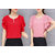 Vivient Women Red And Pink Moti Top Combo