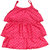 Buzzy Baby Girl's Pink Cotton Layered Ruffles Dress