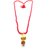 Raviour Lifestyle Lord Shiv Shakti 5 Mukhi Shiv Trishul Damru With Red Hakik Agate 108 beads Mala