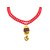 Raviour Lifestyle Mahadev Shiva Om Rudraksha Pendant With Red Hakik Agate 108 beads Mala