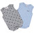 Buzzy Infant Boy's Blue and Grey Cotton Romper (Pack of Two)