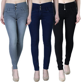 Women's Multicolour Jeans(Pack of 3)