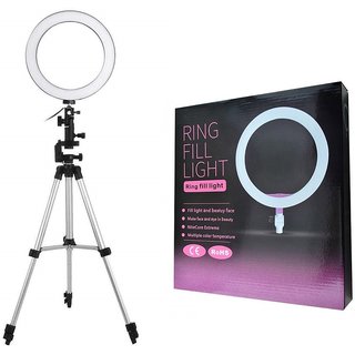LED Selfie Ring Light with 3110 tripod for Live Stream/Makeup/YouTube Video, Dimmable Beauty Ringlight