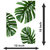 Surmul Green Leafs Plant Posters Office Bedroom Sticker Home Decoration School Collage Wall Sticker( Leaf 33)