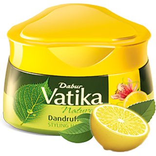 Dabur Vatika Naturals Dandruff Guard Styling Hair Cream - 140g (Pack Of 3)
