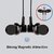 PT Zap Magnetic In the Ear Wireless Bluetooth Headphones with Mic Black